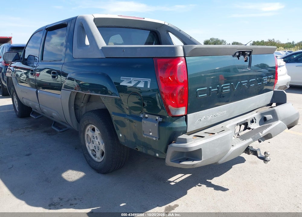 2002 CHEVROLET AVALANCHE 1500 VIN: 3GNEK13T12G184494