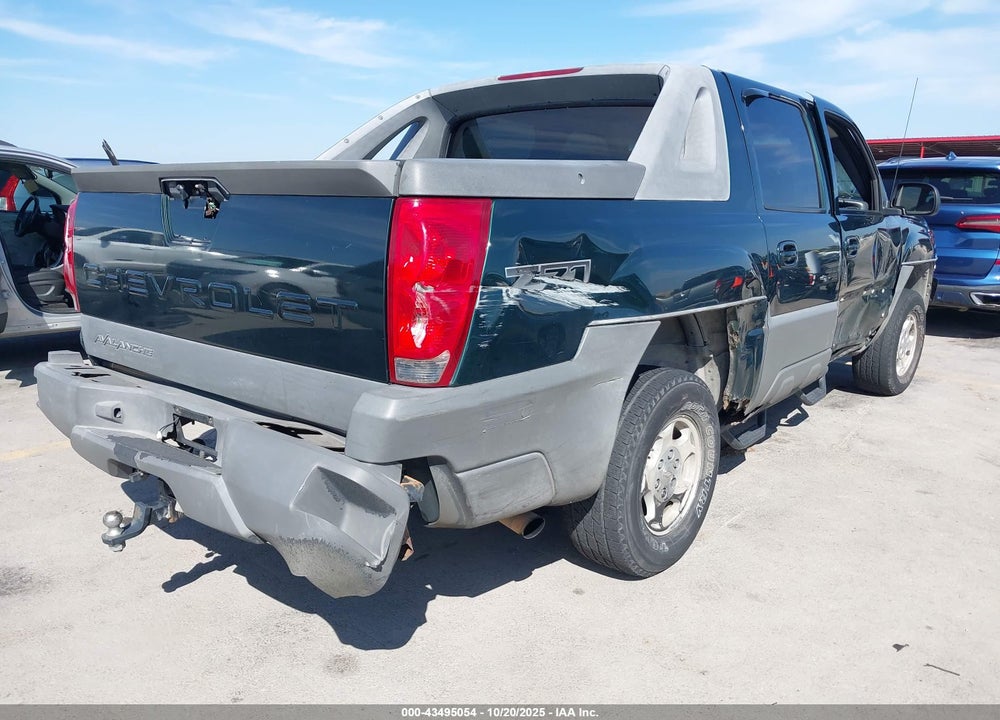 2002 CHEVROLET AVALANCHE 1500 VIN: 3GNEK13T12G184494