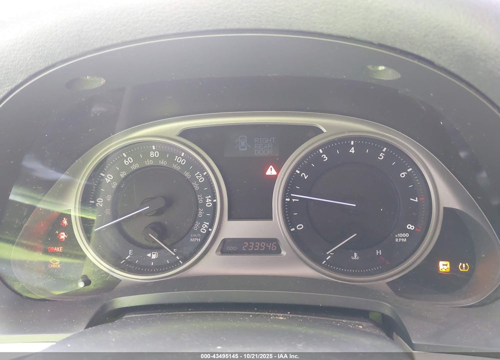 2008 LEXUS IS 250 VIN: JTHBK262382061509