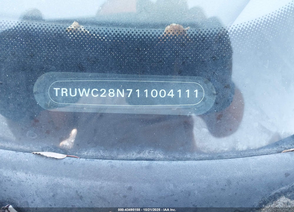 2001 AUDI TT VIN: TRUWC28N711004111