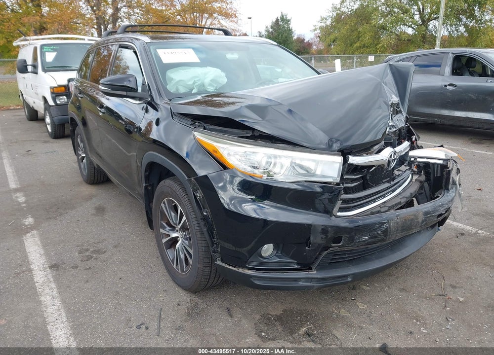 2016 TOYOTA HIGHLANDER XLE V6 VIN: 5TDJKRFH1GS500997