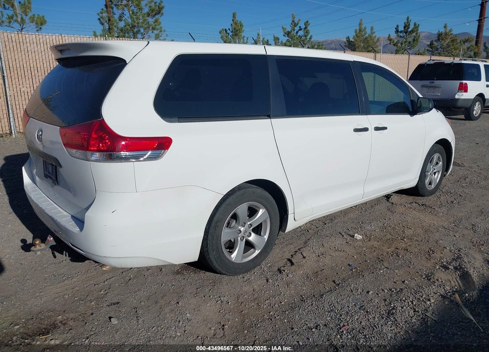 2013 TOYOTA SIENNA L V6 7 PASSENGER VIN: 5TDZK3DC4DS357028