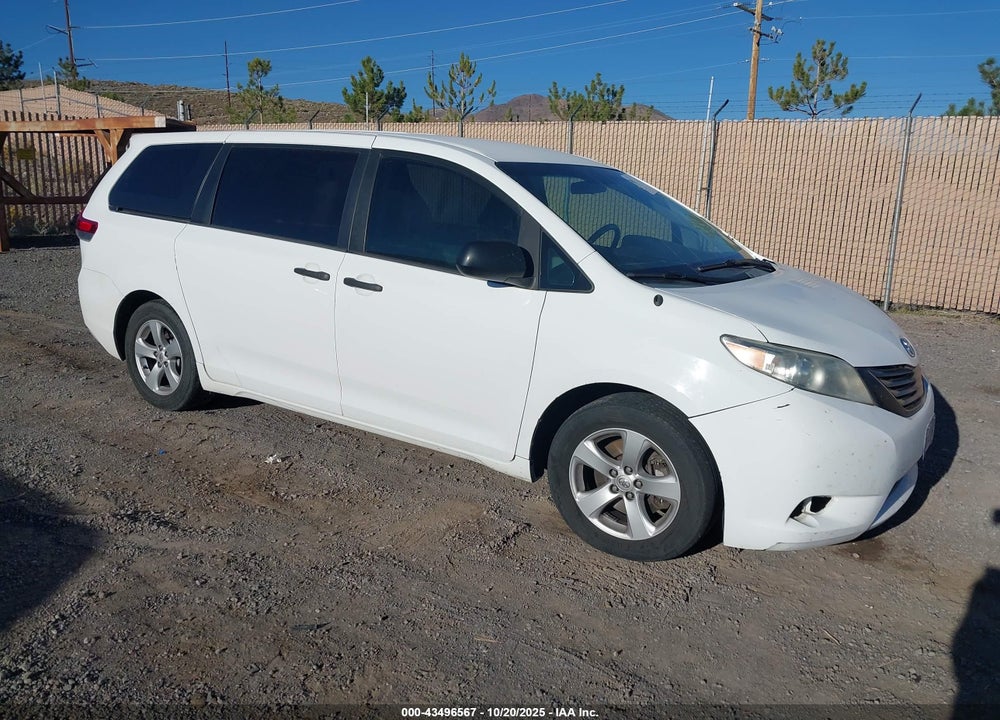 2013 TOYOTA SIENNA L V6 7 PASSENGER VIN: 5TDZK3DC4DS357028
