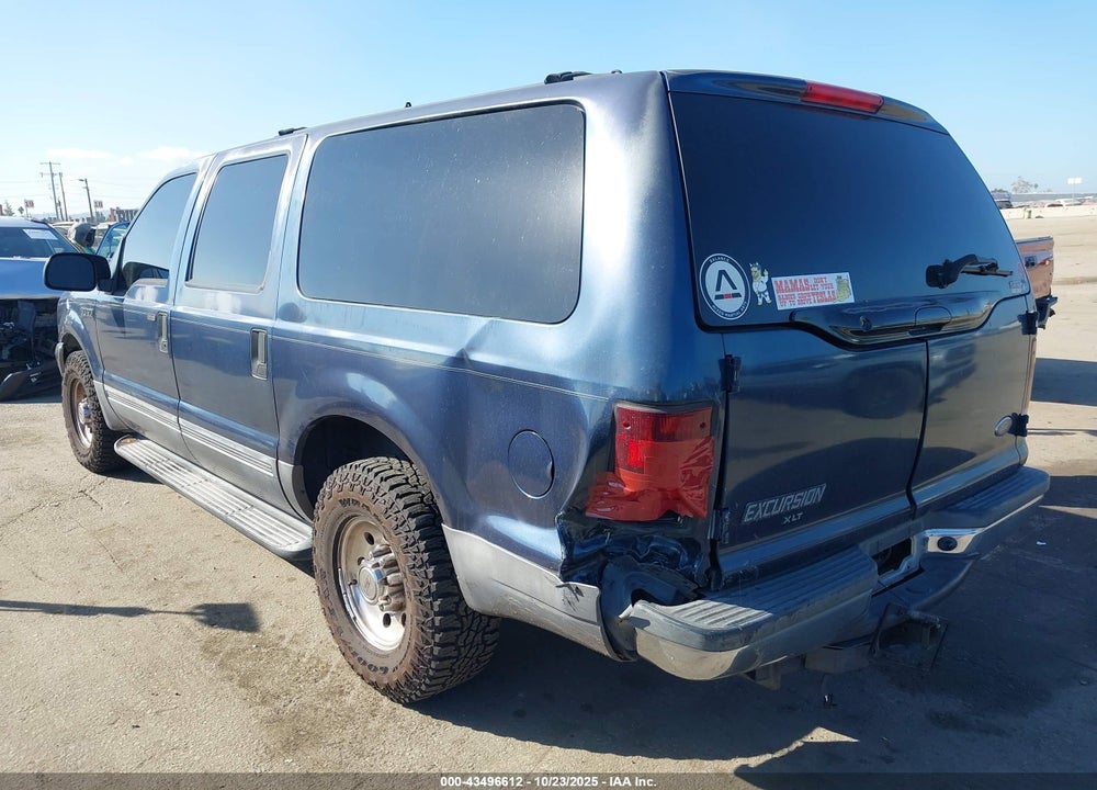 2003 FORD EXCURSION XLT VIN: 1FMNU40S73EA24950