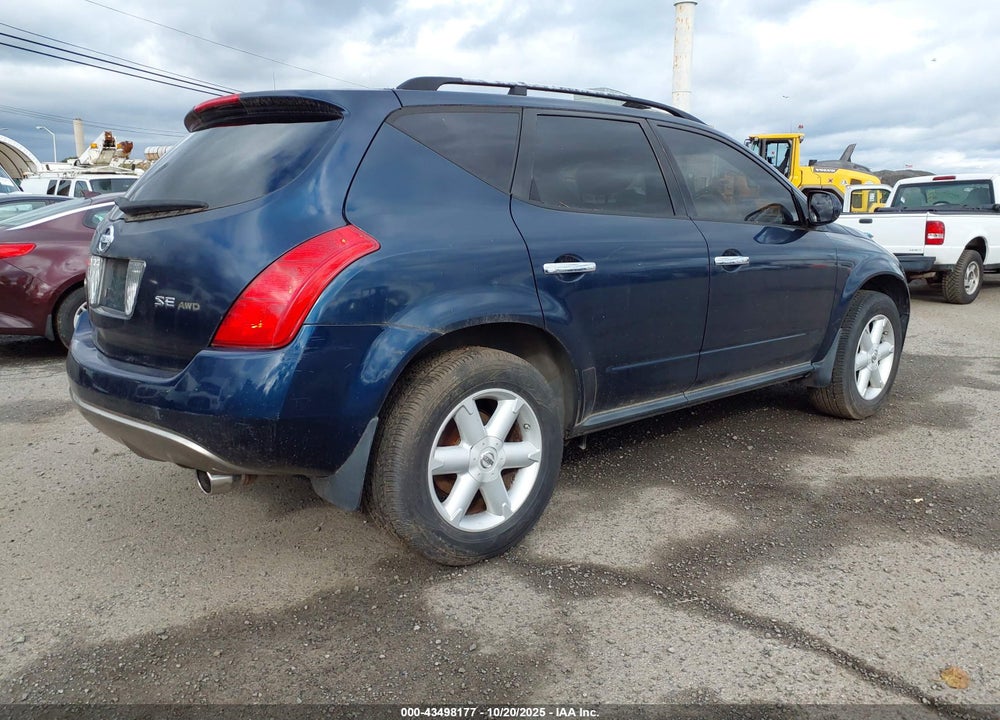 2004 NISSAN MURANO VIN: JN8AZ08W34W313456