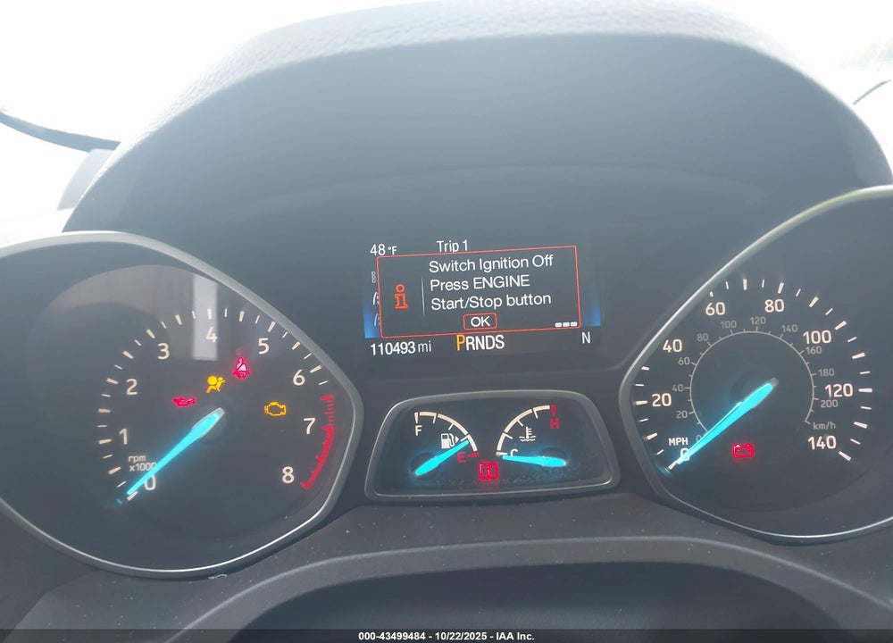 2017 FORD ESCAPE VIN: 1FMCU9J99HUB75771