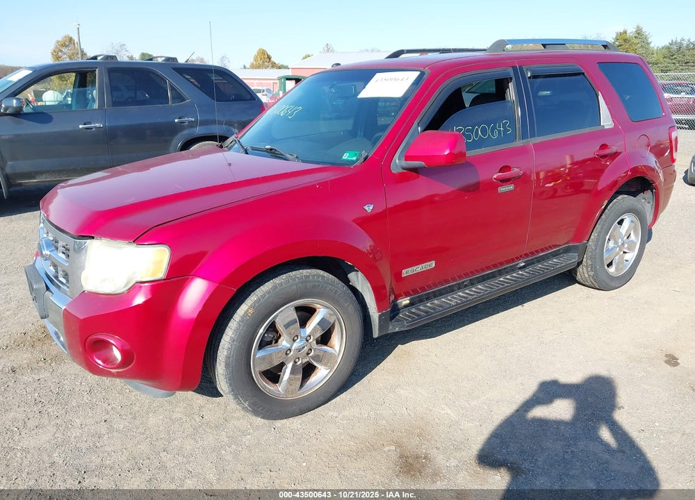 2008 FORD ESCAPE LIMITED VIN: 1FMCU941X8KB98719