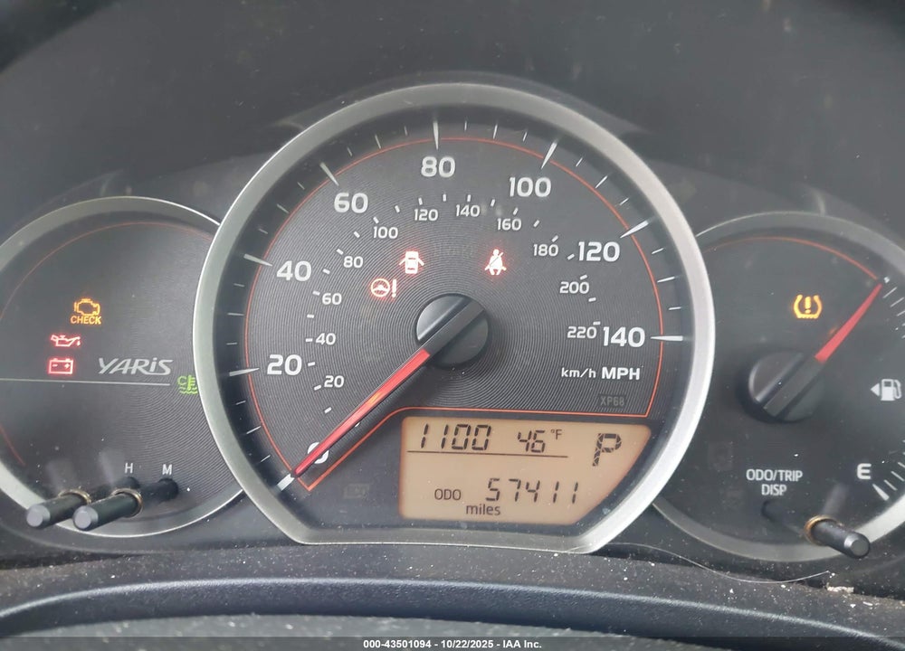 2014 TOYOTA YARIS LE (TMC/CBU PLANT) VIN: JTDJTUD37ED582413