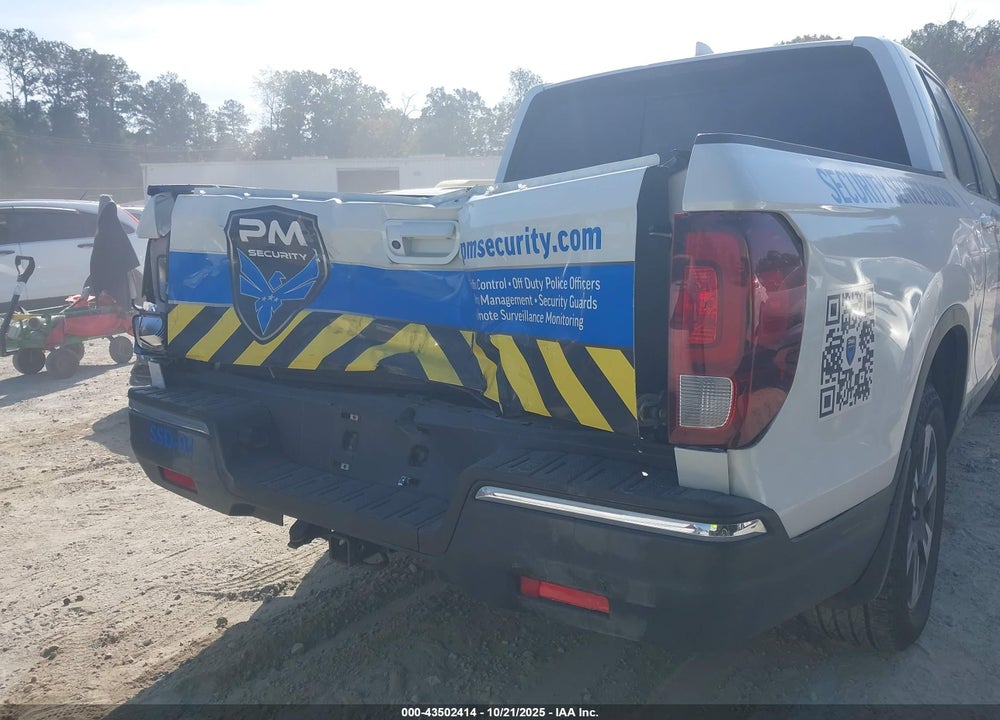 2019 HONDA RIDGELINE RTL VIN: 5FPYK3F52KB043574
