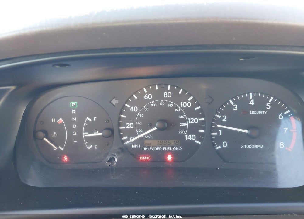 1999 TOYOTA CAMRY XLE V6 VIN: JT2BF28K5X0150813