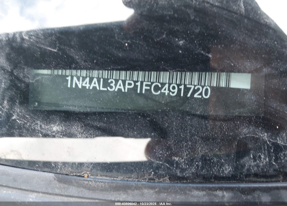 2015 NISSAN ALTIMA 2.5 S VIN: 1N4AL3AP1FC491720