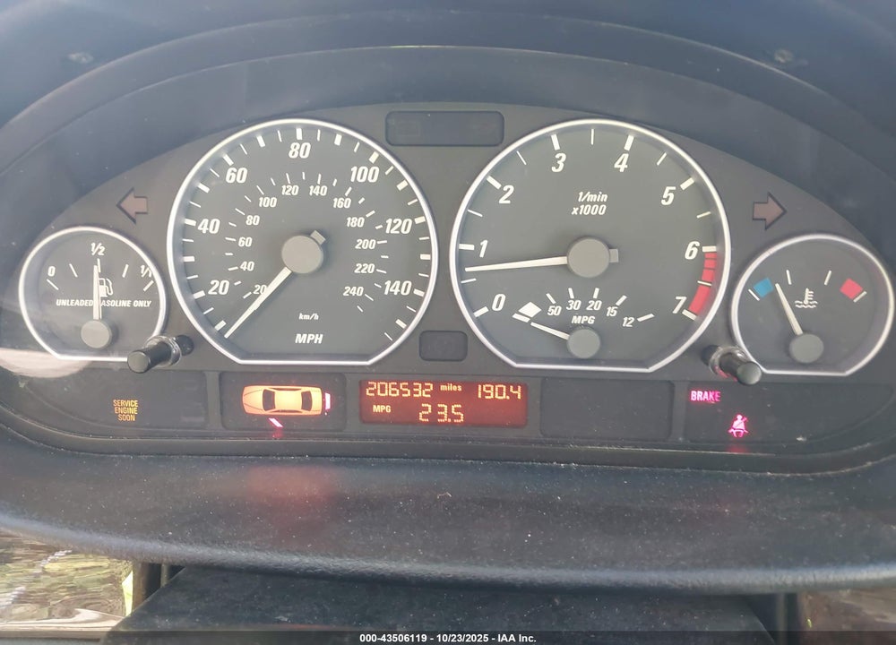 2001 BMW 330CI VIN: WBABN53411JU23023