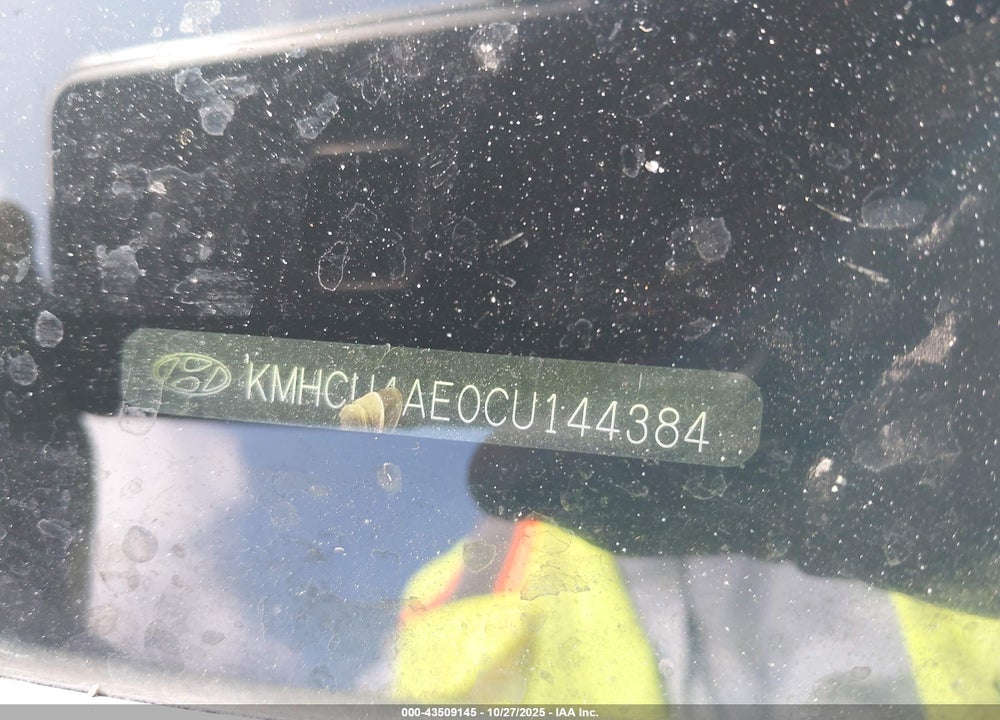 2012 HYUNDAI ACCENT VIN: KMHCU4AE0CU144384