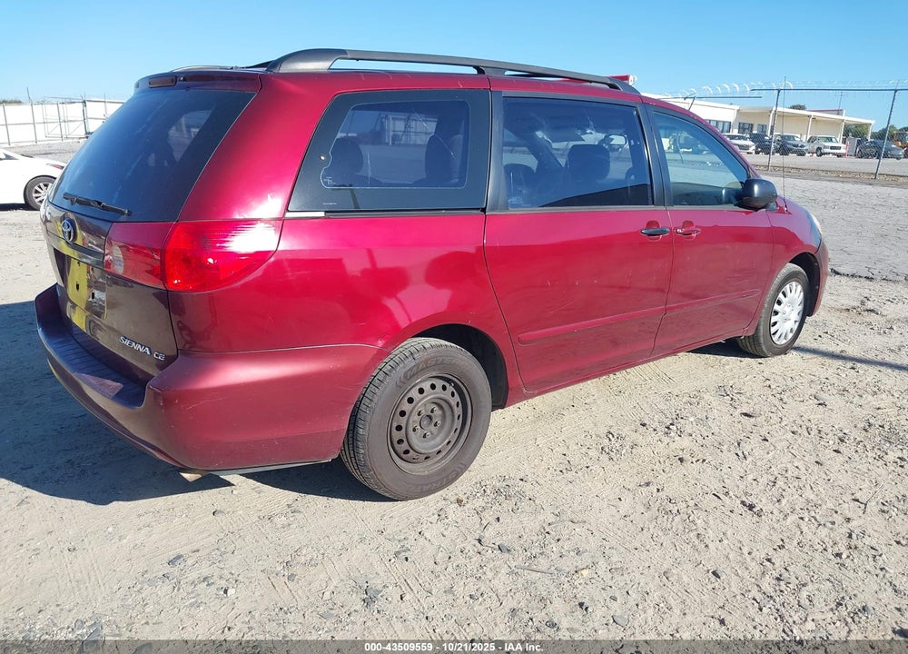 2008 TOYOTA SIENNA CE VIN: 5TDZK23C38S211110