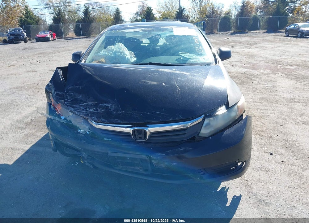 2012 HONDA CIVIC VIN: 19XFB2F85CE313280