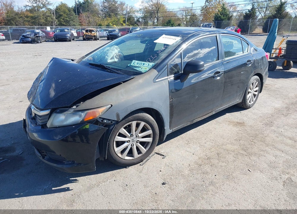 2012 HONDA CIVIC VIN: 19XFB2F85CE313280