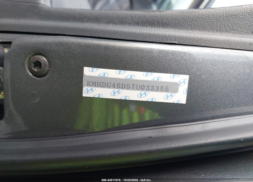2007 HYUNDAI ELANTRA GLS/LIMITED/SE VIN: KMHDU46D57U033355