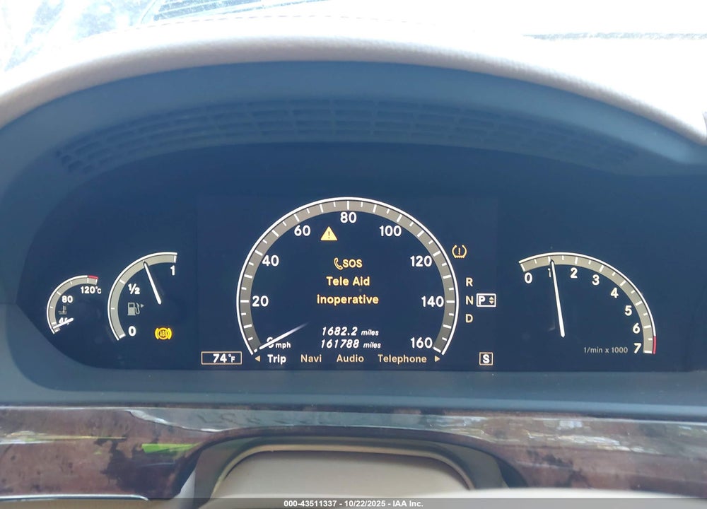 2007 MERCEDES-BENZ S CLASS VIN: WDDNG86X67A145722