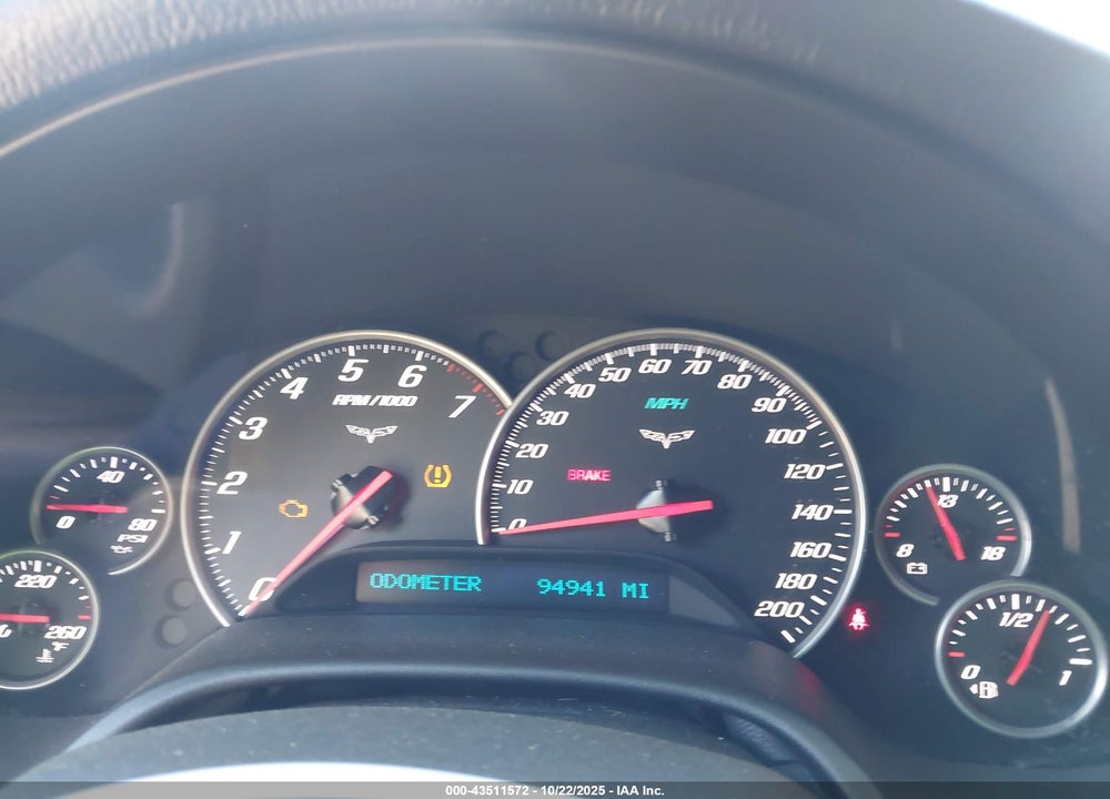 2007 CHEVROLET CORVETTE VIN: 1G1YY25U675110091