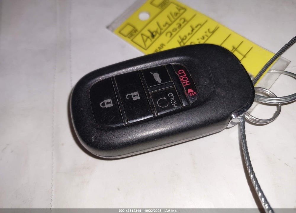 2022 HONDA CIVIC EX-L VIN: 19XFL1H73NE014322