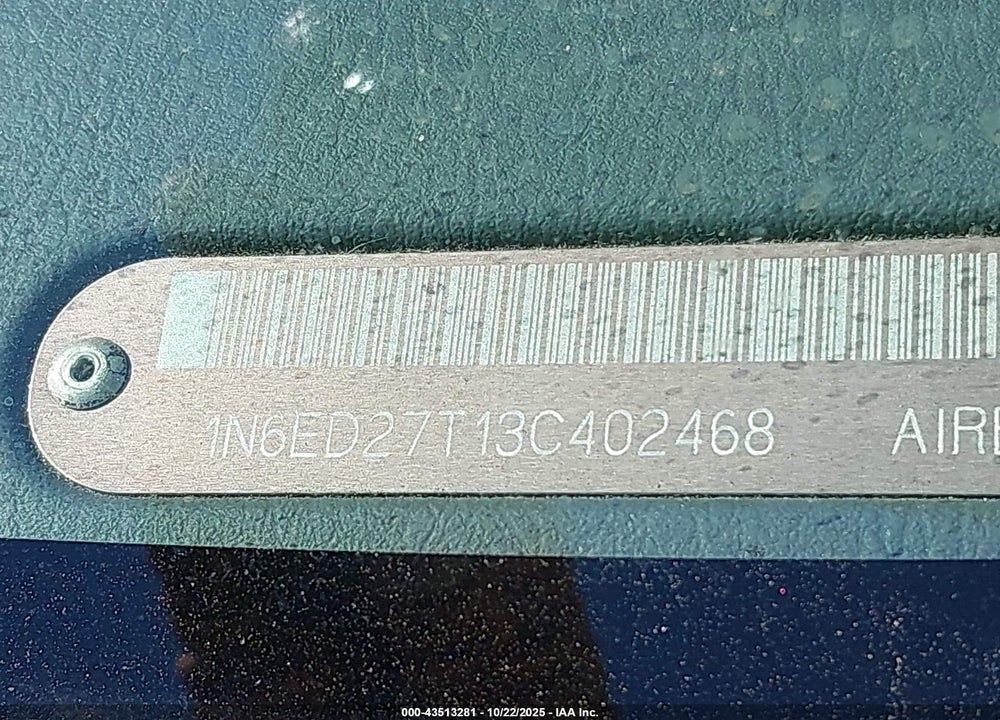 2003 NISSAN FRONTIER XE-V6 VIN: 1N6ED27T13C402468