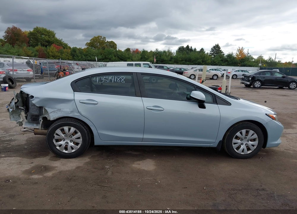 2012 HONDA CIVIC VIN: 19XFB2F58CE047128