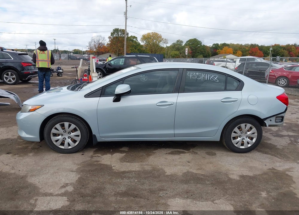 2012 HONDA CIVIC VIN: 19XFB2F58CE047128