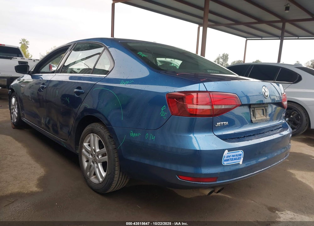2017 VOLKSWAGEN JETTA VIN: 3VW2B7AJ8HM281814