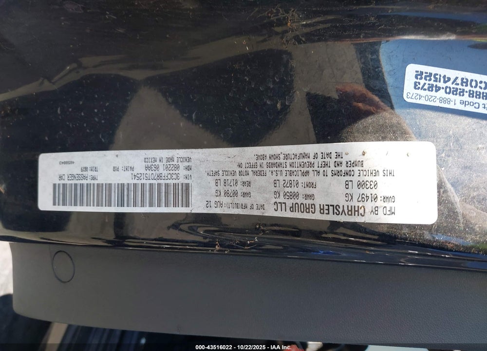 2013 FIAT 500 SPORT VIN: 3C3CFFBR7DT512541