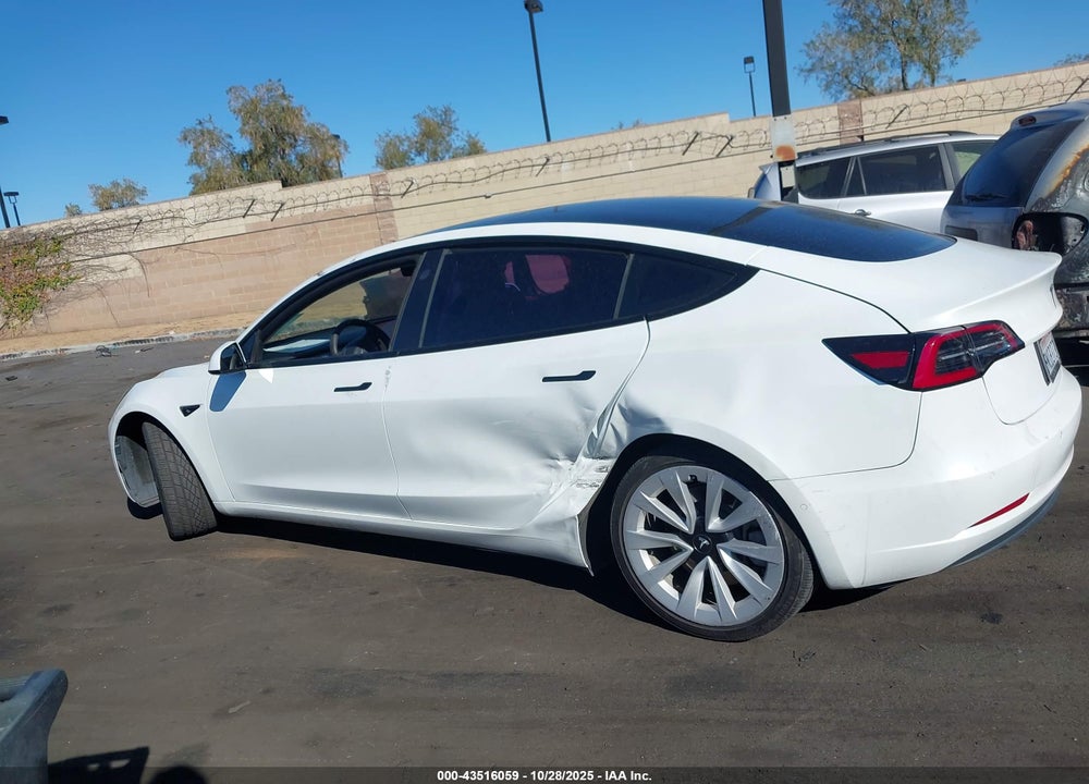 2022 TESLA MODEL 3 REAR-WHEEL DRIVE VIN: 5YJ3E1EA1NF190793