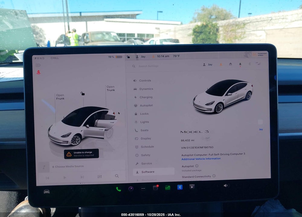 2022 TESLA MODEL 3 REAR-WHEEL DRIVE VIN: 5YJ3E1EA1NF190793