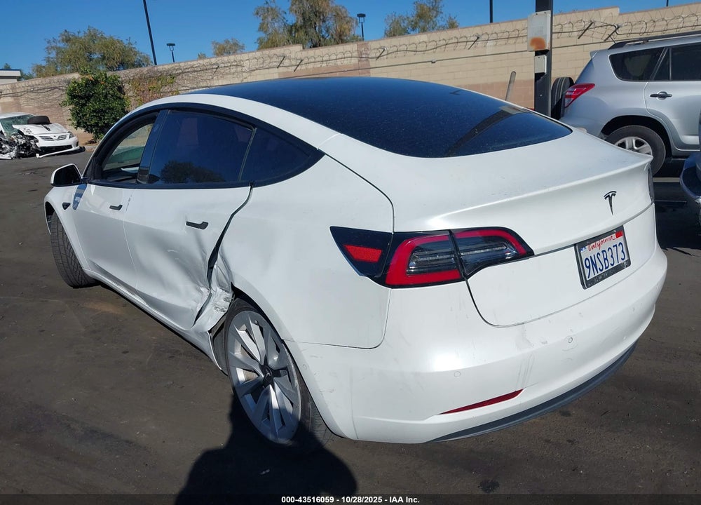 2022 TESLA MODEL 3 REAR-WHEEL DRIVE VIN: 5YJ3E1EA1NF190793