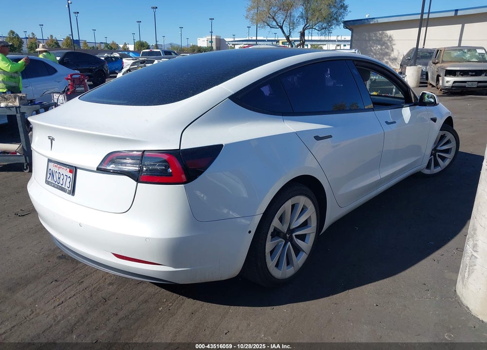 2022 TESLA MODEL 3 REAR-WHEEL DRIVE VIN: 5YJ3E1EA1NF190793