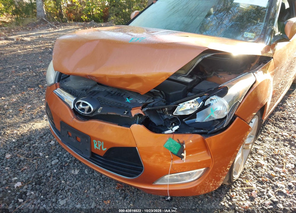 2012 HYUNDAI VELOSTER BASE W/BLACK VIN: KMHTC6AD4CU034489