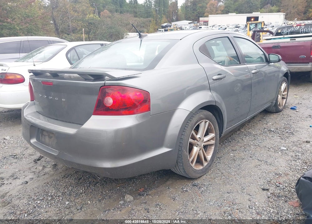 2011 DODGE AVENGER MAINSTREET VIN: 1B3BD1FG4BN622714