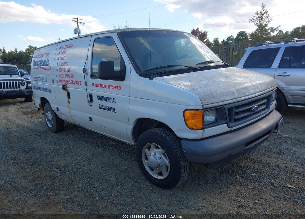 2007 FORD E-150 COMMERCIAL/RECREATIONAL VIN: 1FTNE14W17DA95912