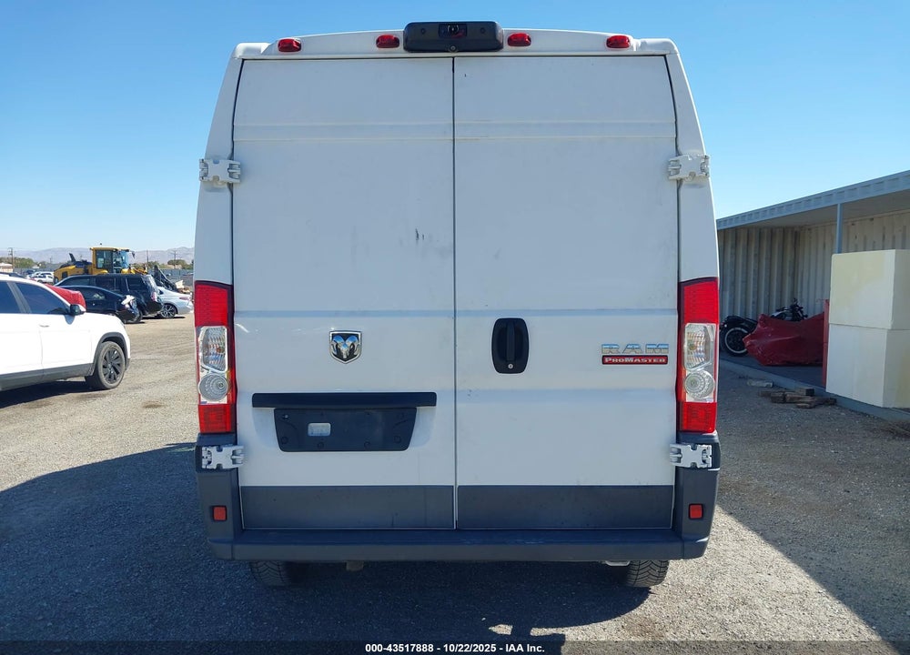 2018 RAM PROMASTER 2500 HIGH ROOF 159 WB VIN: 3C6TRVDG3JE124366