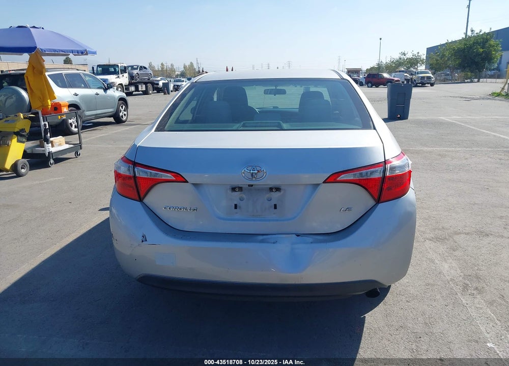 2015 TOYOTA COROLLA LE VIN: 5YFBURHEXFP285807