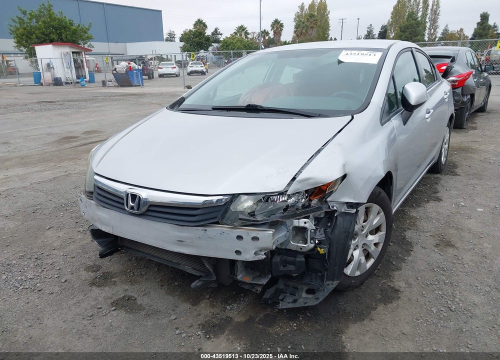 2012 HONDA CIVIC VIN: 2HGFB2F51CH519112