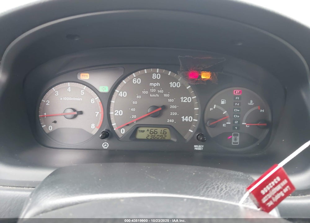2001 HONDA ACCORD 3.0 EX VIN: 1HGCG22551A009500