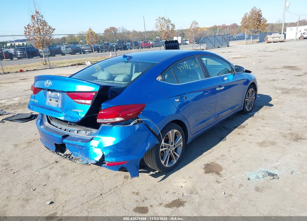 2017 HYUNDAI ELANTRA LIMITED VIN: 5NPD84LF6HH011438
