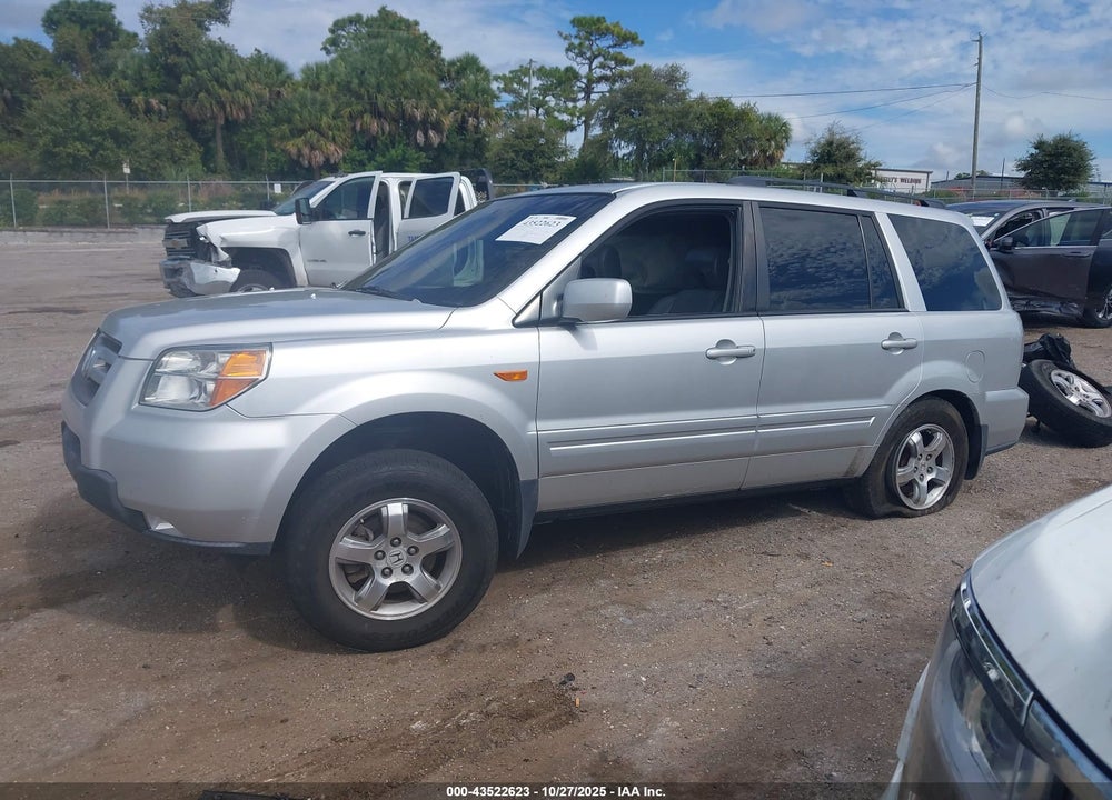 2007 HONDA PILOT EX-L VIN: 5FNYF28587B046863