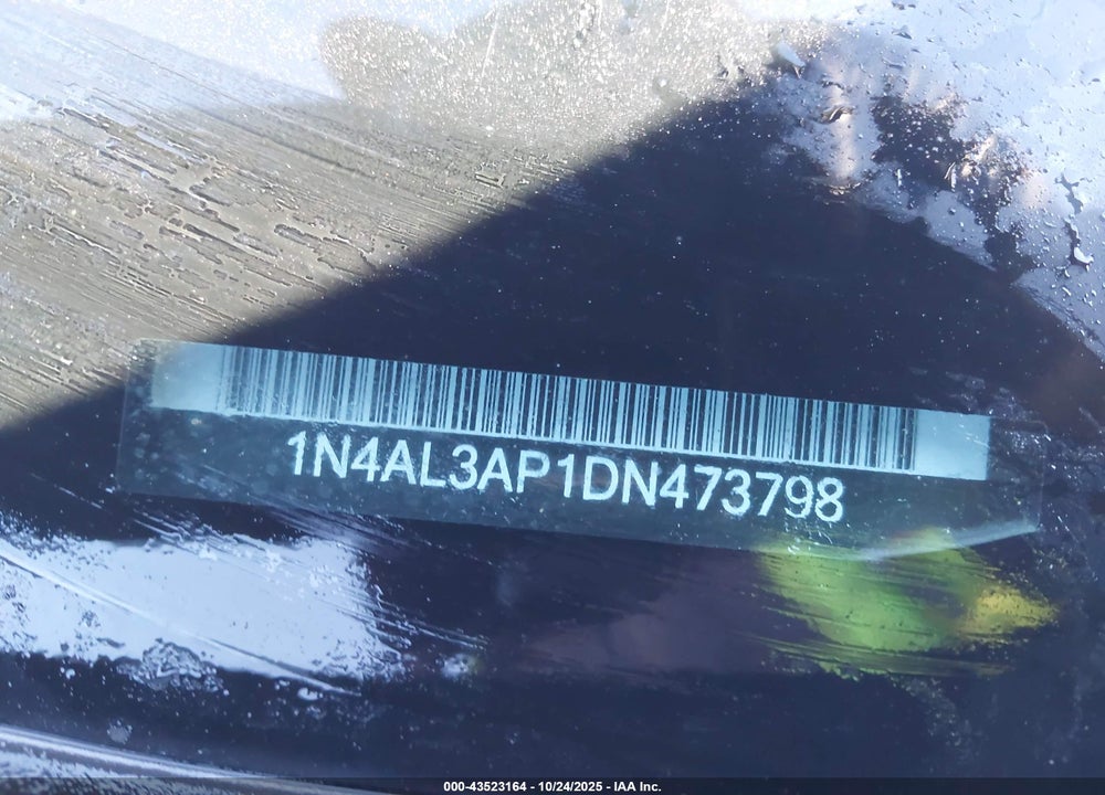 2013 NISSAN ALTIMA VIN: 1N4AL3AP1DN473798