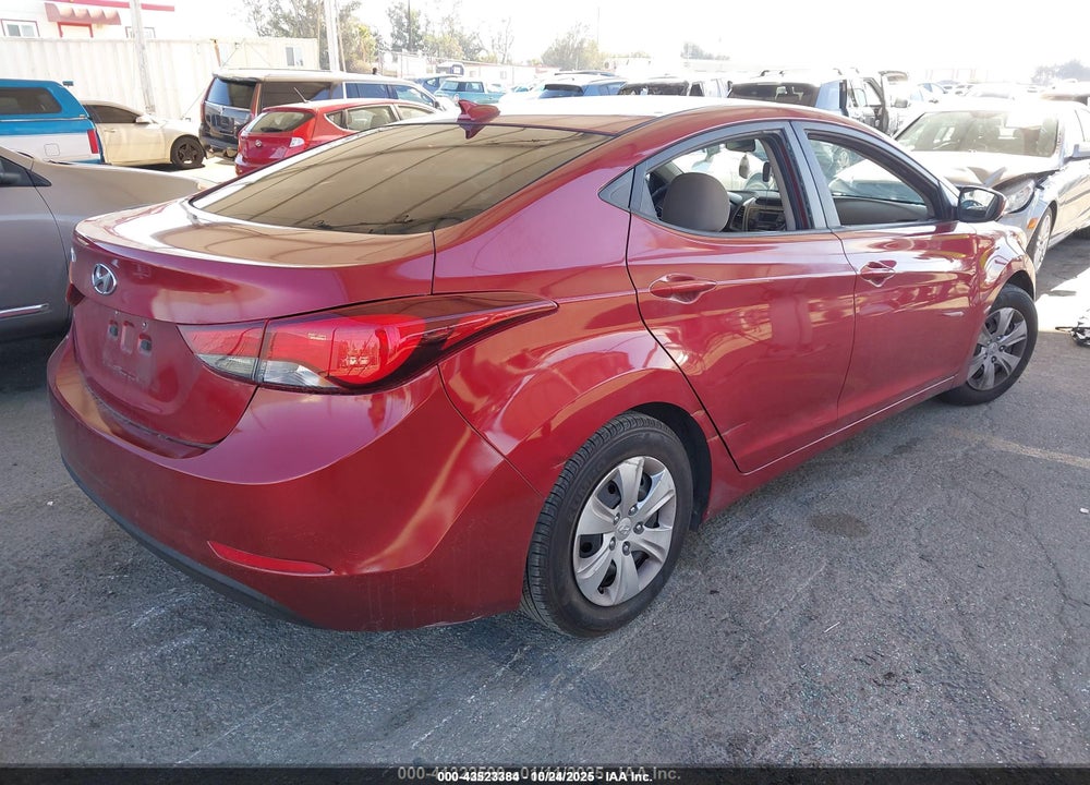 2016 HYUNDAI ELANTRA SE VIN: 5NPDH4AE5GH778920
