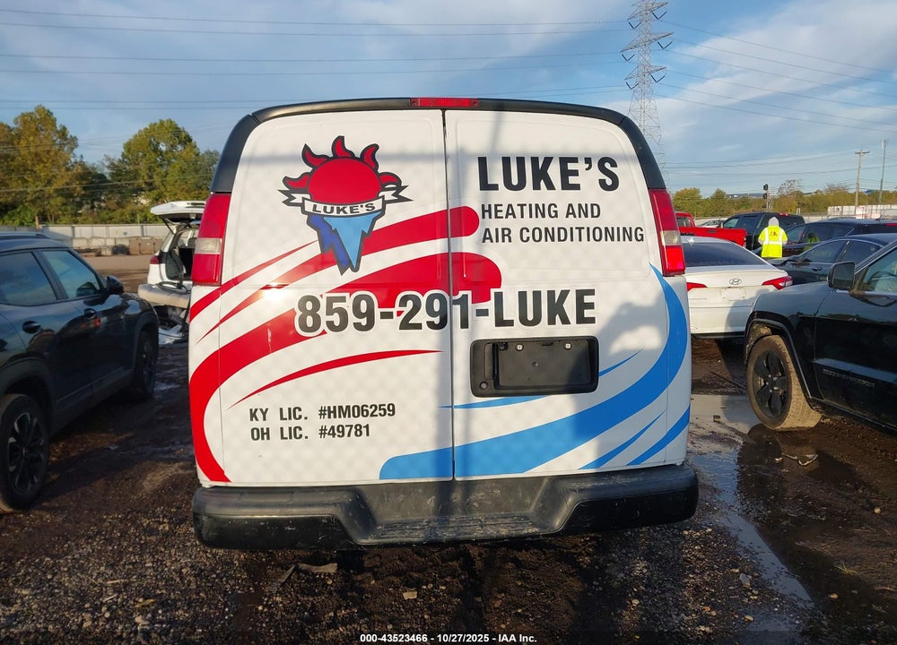 2016 CHEVROLET EXPRESS 2500 WORK VAN VIN: 1GCWGAFF4G1180224