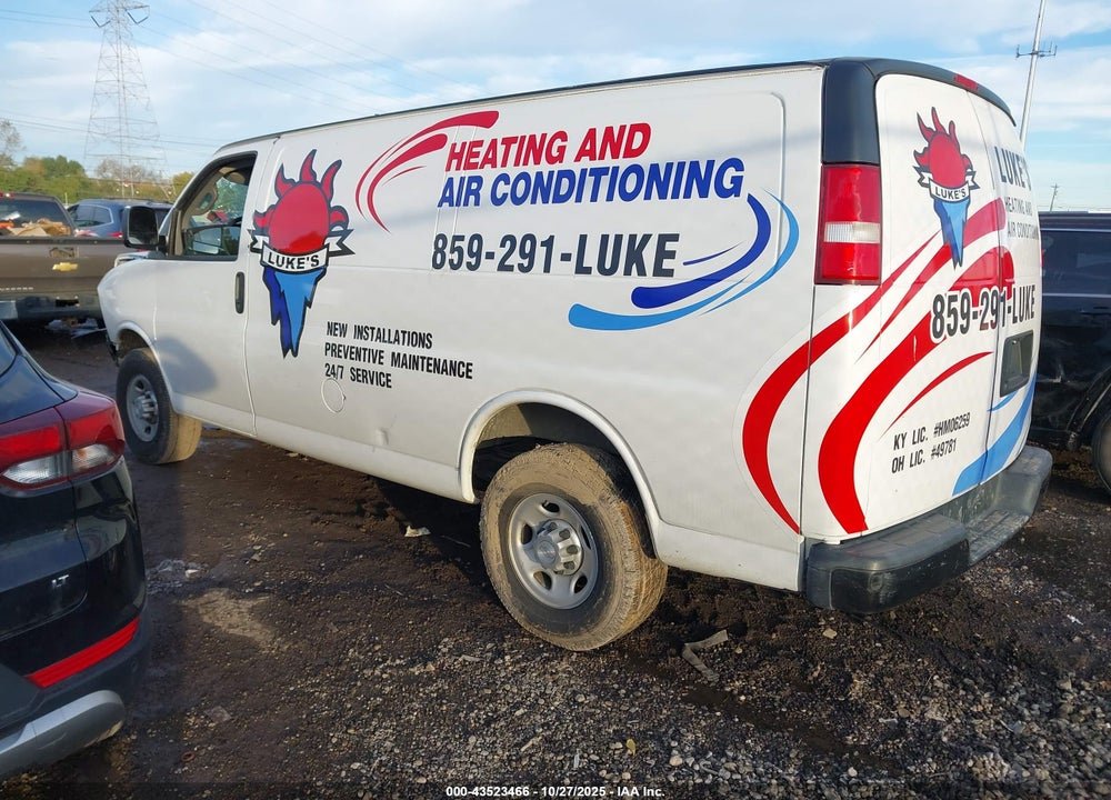 2016 CHEVROLET EXPRESS 2500 WORK VAN VIN: 1GCWGAFF4G1180224