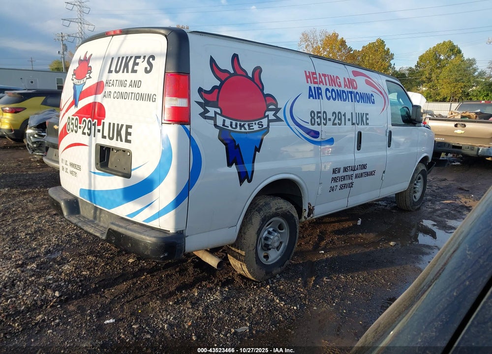 2016 CHEVROLET EXPRESS 2500 WORK VAN VIN: 1GCWGAFF4G1180224
