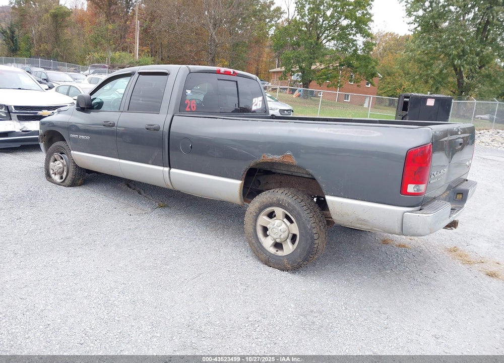 2003 DODGE RAM 2500 VIN: 3D7KU28DX3G822634