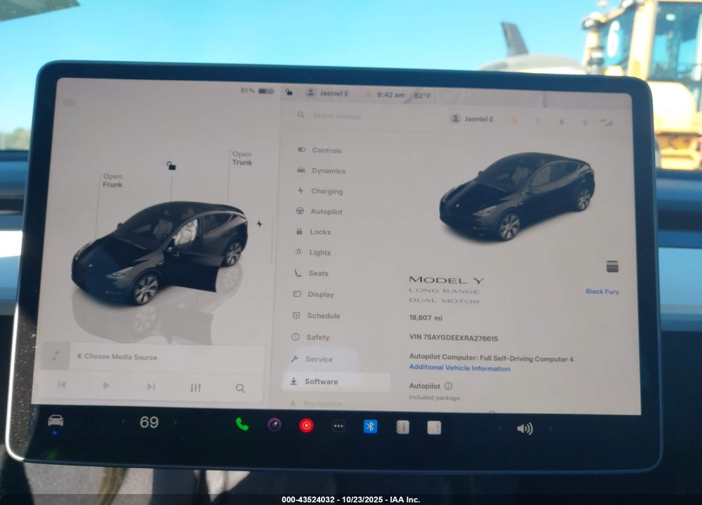 2024 TESLA MODEL Y LONG RANGE DUAL MOTOR ALL-WHEEL DRIVE VIN: 7SAYGDEEXRA276615