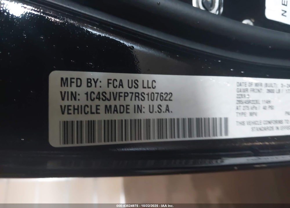 2024 JEEP GRAND WAGONEER SERIES II 4X4 VIN: 1C4SJVFP7RS107622